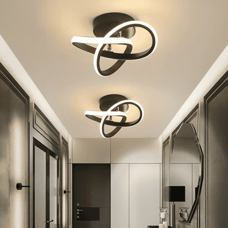 Lustra LED Neagra 24W cu 3 Functii Lumina, Calda, rece, neutra