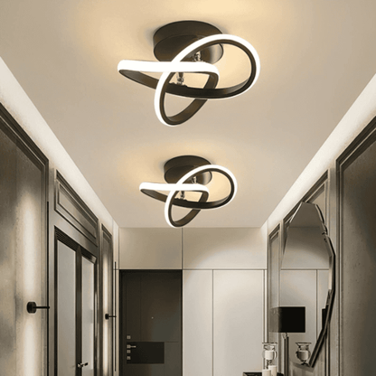 Lustra LED Neagra 24W cu 3 Functii Lumina, Calda, rece, neutra