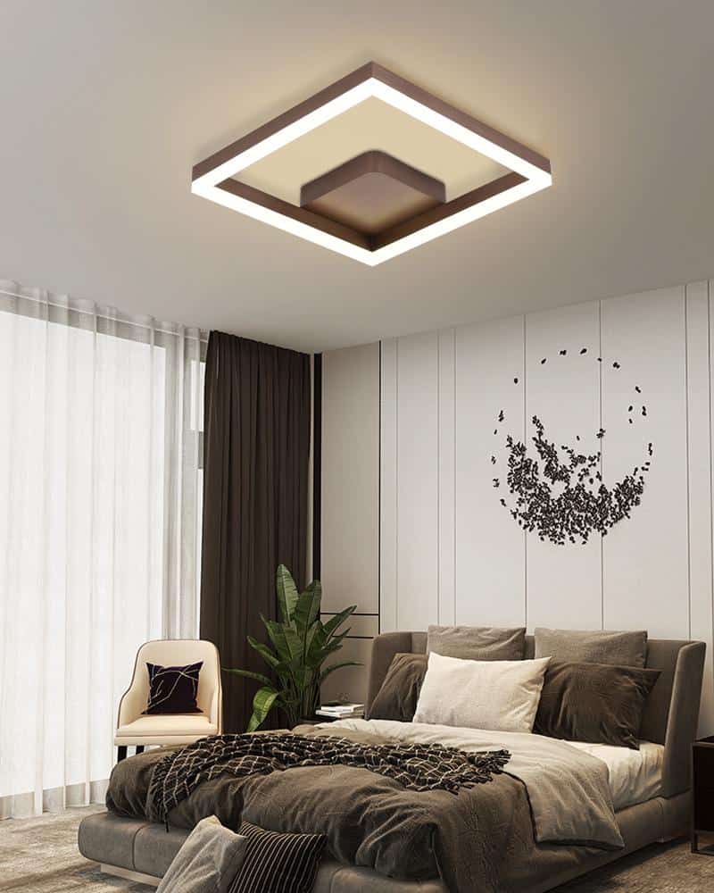 Lustra LED Moderna Patrat, Telecomanda Wifi 2.4G