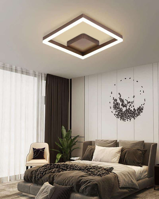 Lustra LED Moderna Patrat, Telecomanda Wifi 2.4G