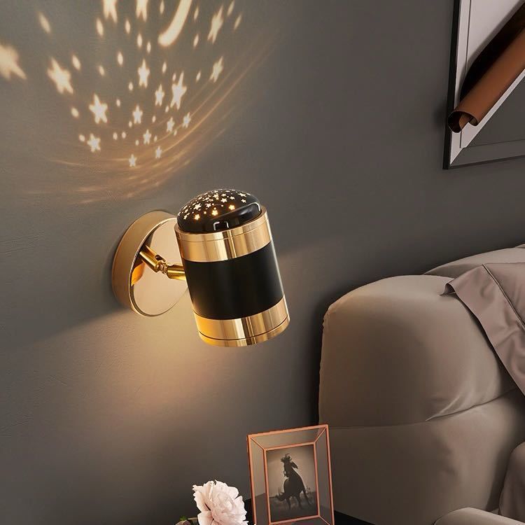 Aplica Led Thisbe Negru cu Auriu H14 7W