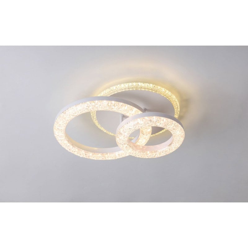 Lustra LED Ariada 2 Cercuri cu Telecomanda, 80W