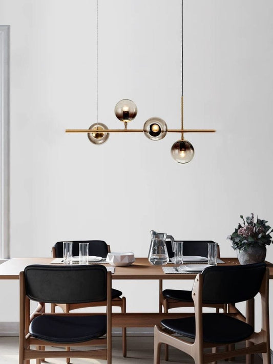 Lustra Suspendata Mya 4 Globuri Transparente