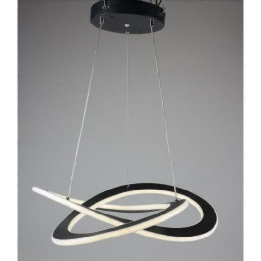 Lustra LED Neagra Selis, Suspendata, Telecomanda, 120W