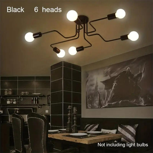 Lustra Neagra Phaedes 6 Globuri Albe 480×670 6xE27