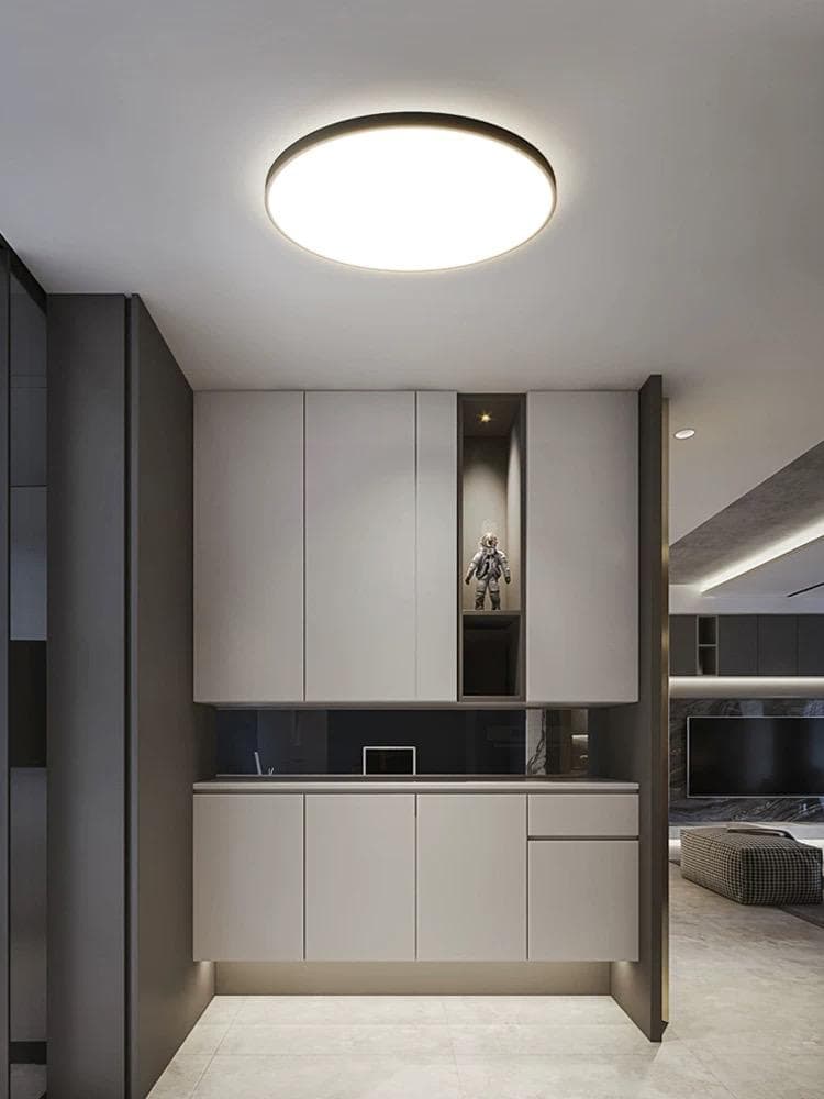 Plafoniera Led Neagra Pompeia, Subtire 60w, D500