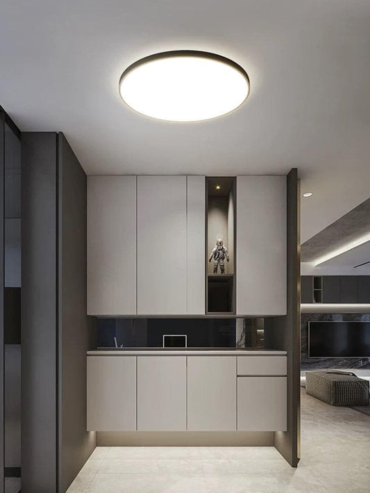 Plafoniera Led Neagra Pompeia, Subtire 60w, D500