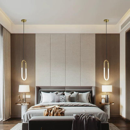 Pendul LED Auriu Azzera 9×2w, D150xH1000mm