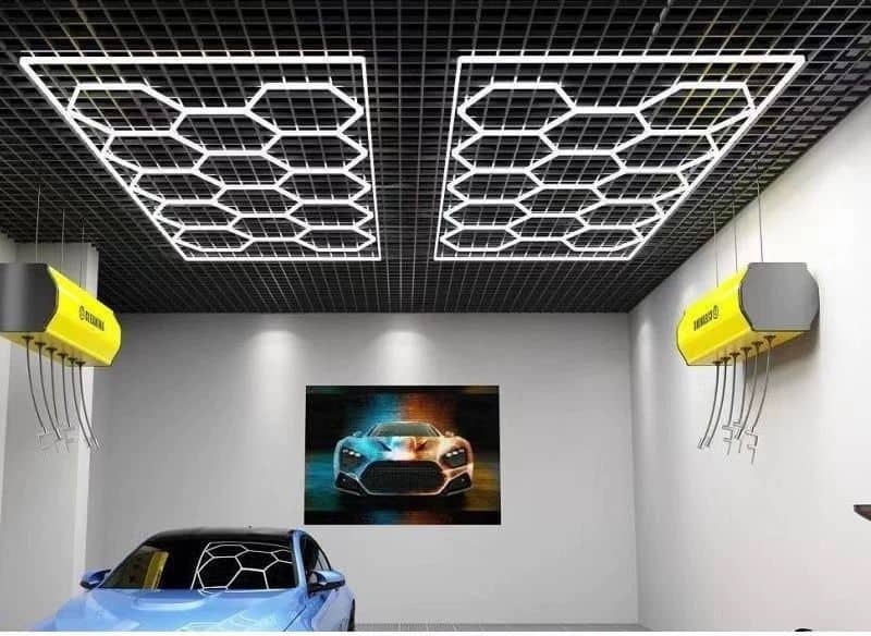 Tavan LED 14 Hexagoane Kalise 672W 4840×2430mm