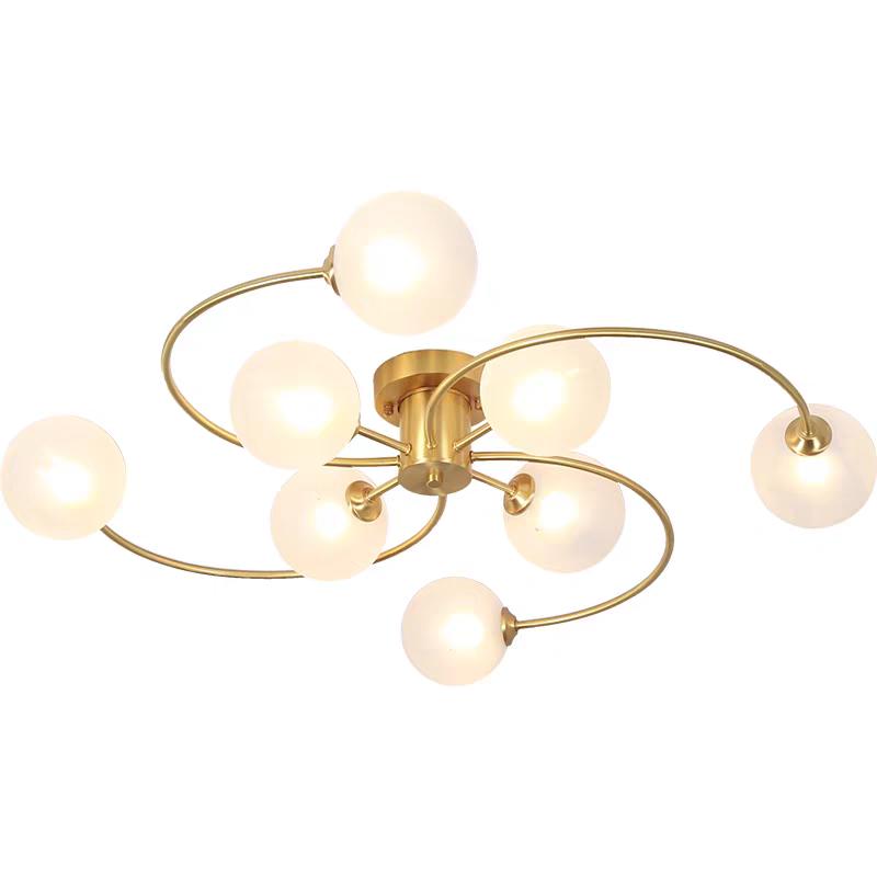 Lustra Aurie Viatrix 8 Globuri Albe D800