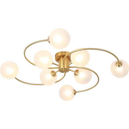 Lustra Aurie Viatrix 8 Globuri Albe D800