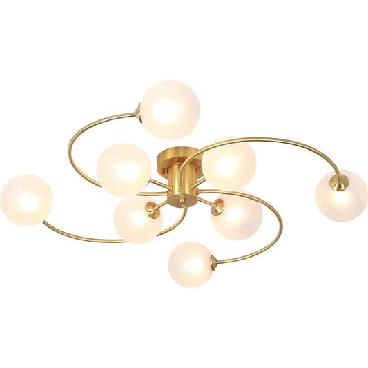 Lustra Aurie Viatrix 8 Globuri Albe D800