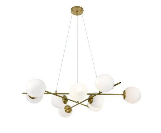 Lustra Aurie Yvaine 8 Globuri Albe D680