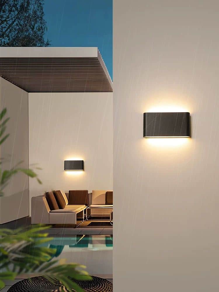 Aplica de Perete Neagra Petronia 10w, 3000k, Exterior