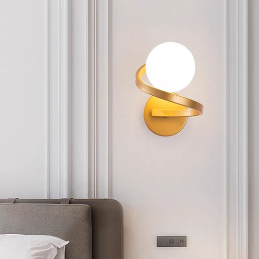 Aplica Aurie Glob Coralina Alba E27