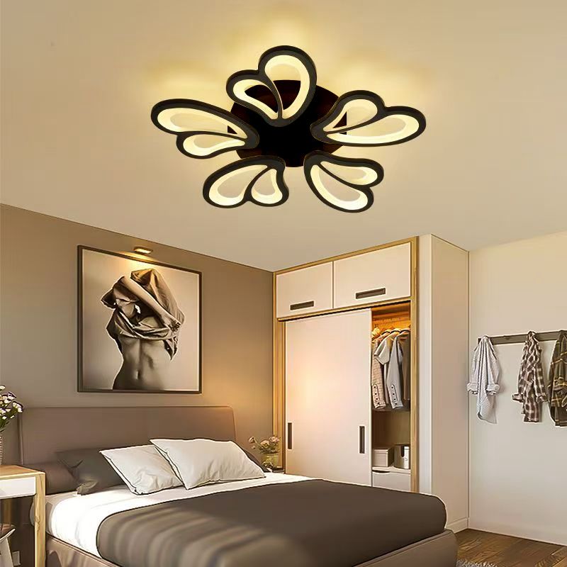 Lustra Led Noor Neagra D530 130W Telecomanda