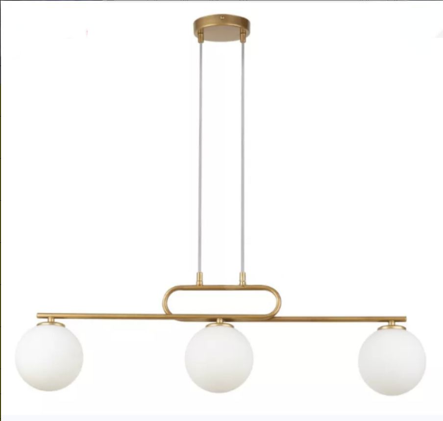 Lustra Aurie Fiamera 3 Globuri Albe E27x3