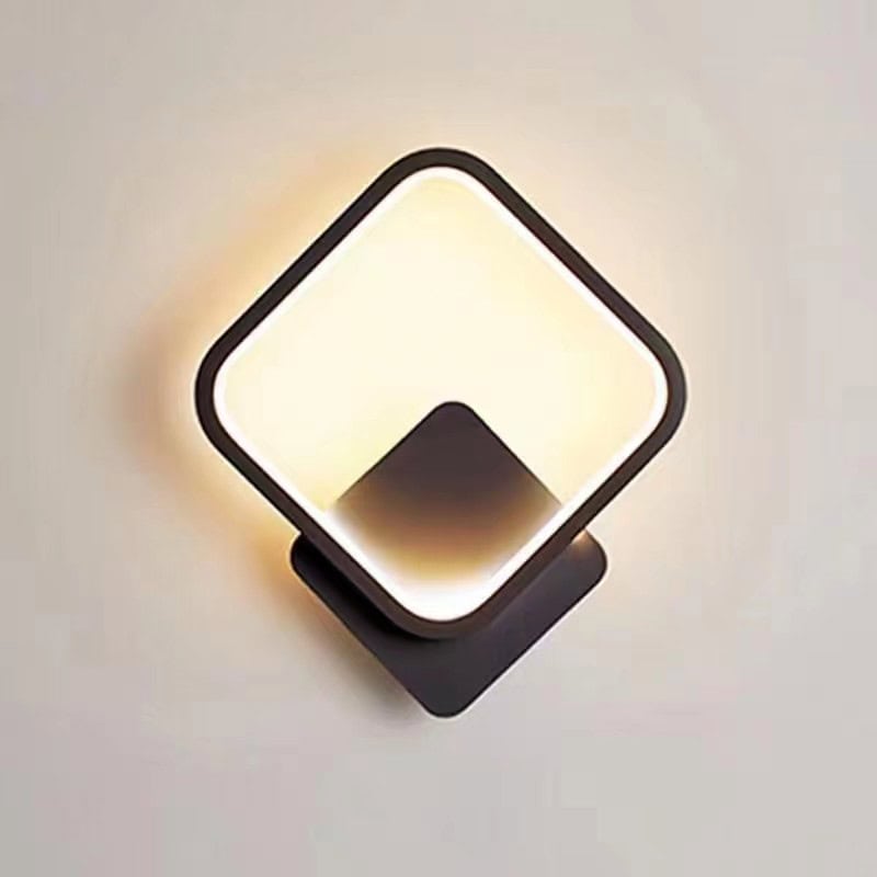 Aplica LED Perete Negru Patrat 26W Lumina rece