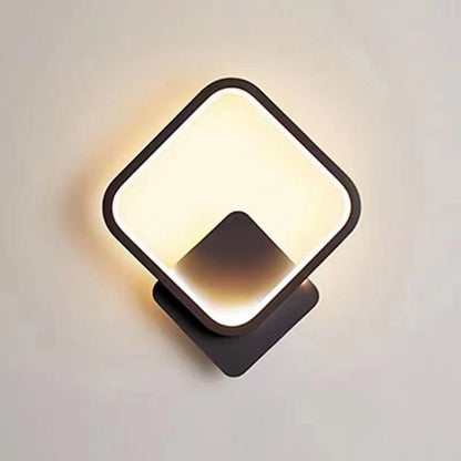 Aplica LED Perete Negru Patrat 26W Lumina rece