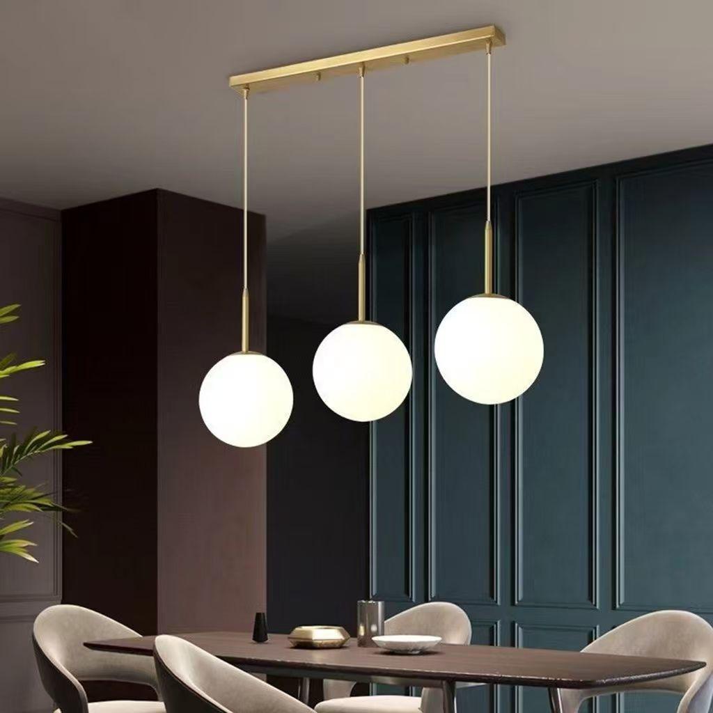 Lustra Aurie Elios 3 Globuri Sticla Albe E27 x 3