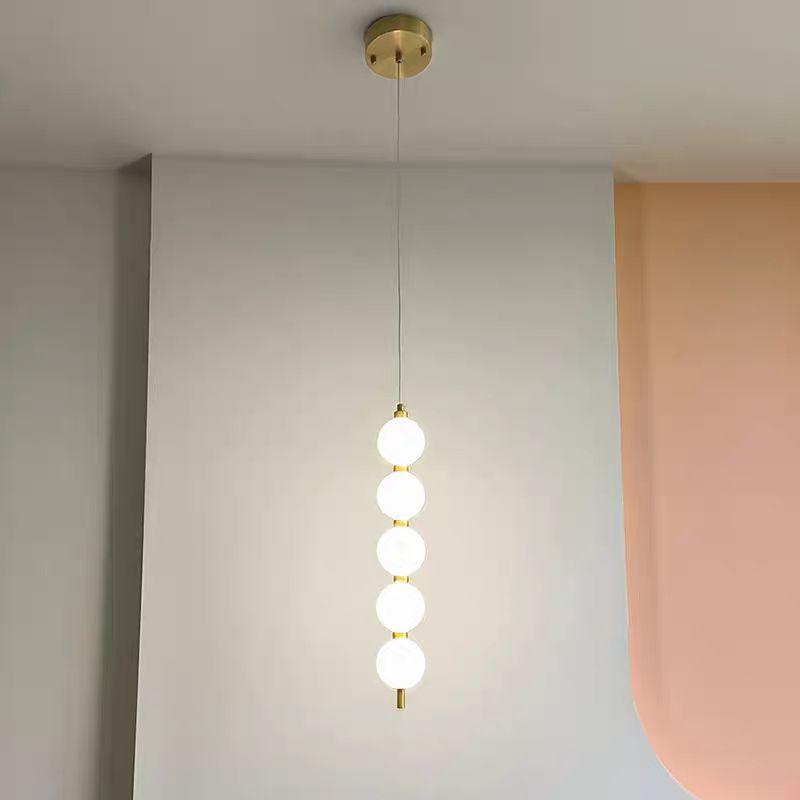 Lustra Aurie tip Pendul Sunday D100 12W 5 Globuri Albe