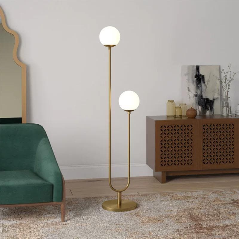 Lampadar Auriu Fayruz 2 Globuri Albe H1650, 2XG9