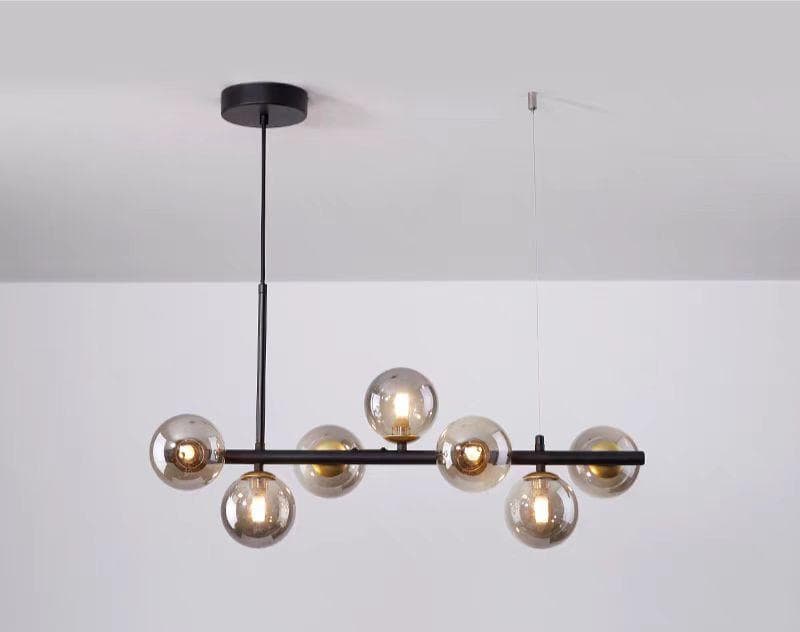 Lustra Neagra Galina cu 7 Globuri, 700MM, 7xG9