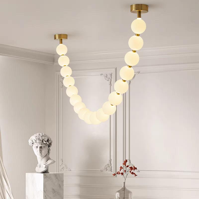 Lustra Aurie Ellis 45×2w D100 18 Globuri Albe