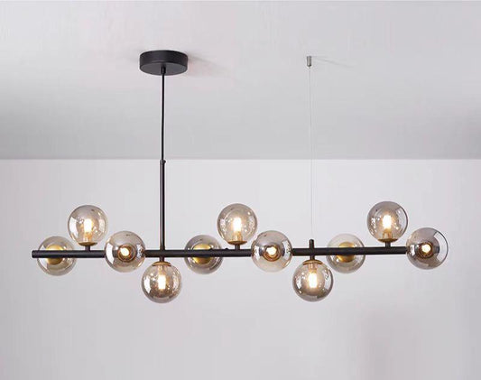 Lustra Neagra Kalista cu 11 Globuri, 1100MM, 11xG9