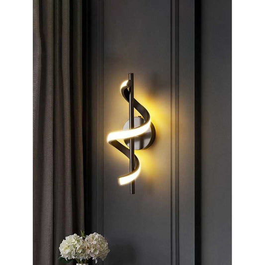 Aplica Led Ridley 12W Neagra de Perete