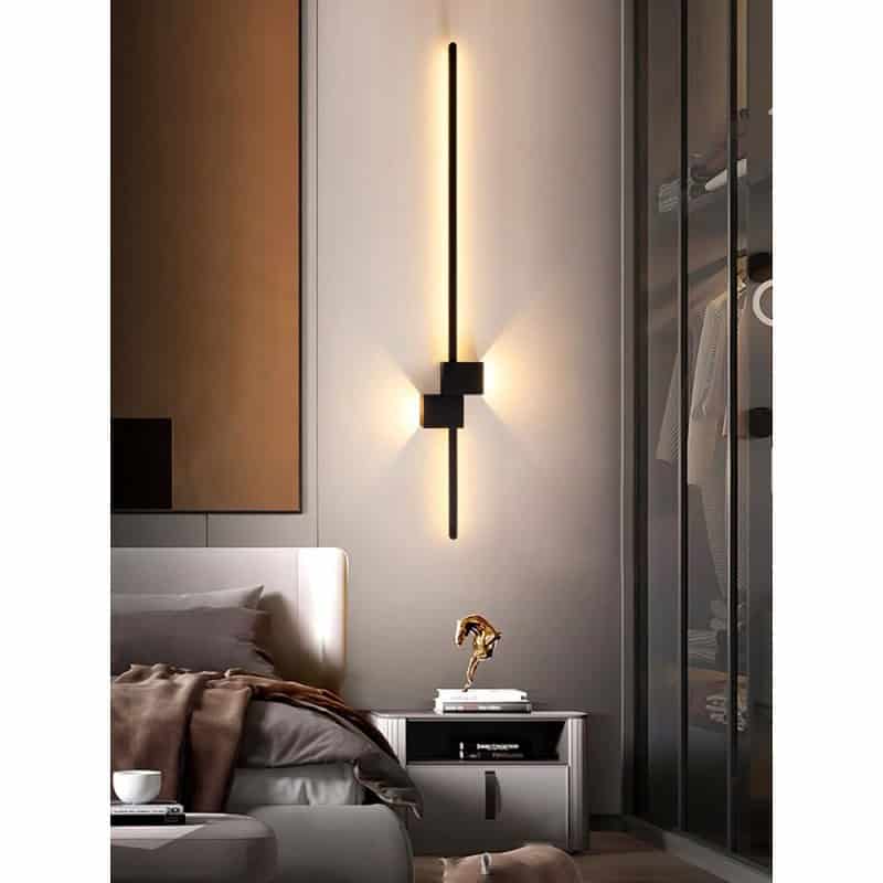 Aplica LED Moderna Neagra, 100cm, 38W ,3 Tipuri De Lumina