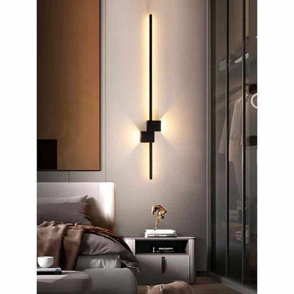 Aplica LED Moderna Neagra, 100cm, 38W ,3 Tipuri De Lumina