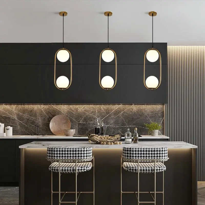 Lustra Suspendată Anastasia Modernă cu Glob Mat Alb E27 Maxim 60W