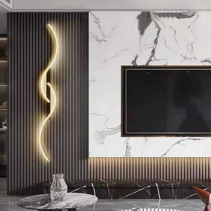Aplica LED 80cm Negru Aurie, Moderna 40W, 3 Tipuri De Lumina
