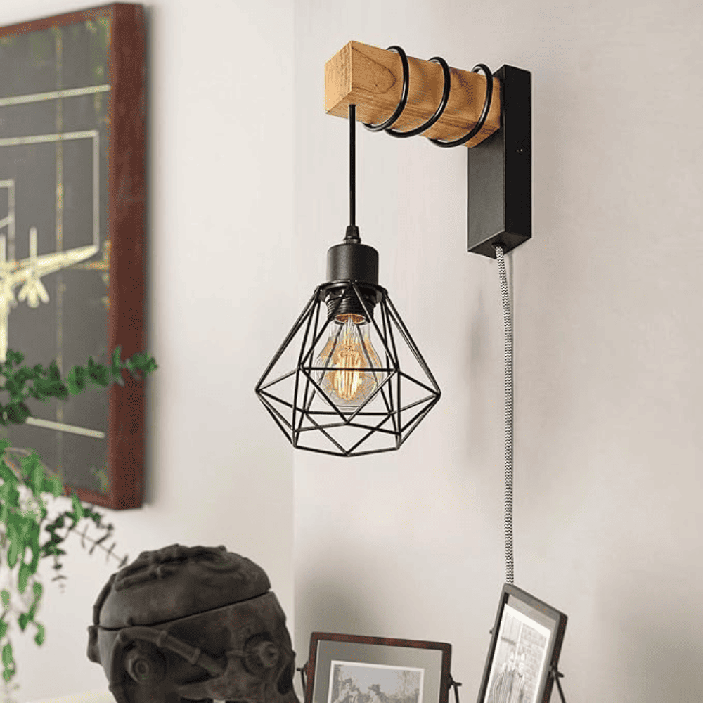 Aplica Eulalie Black Lemn E27*1 Maxim 60w/BEC
