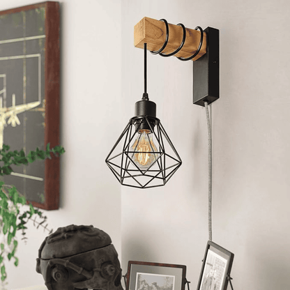 Aplica Eulalie Black Lemn E27*1 Maxim 60w/BEC
