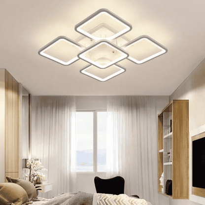 Lustra LED Alba 5 Patrate, Telecomanda Wifi 2.4G 120W