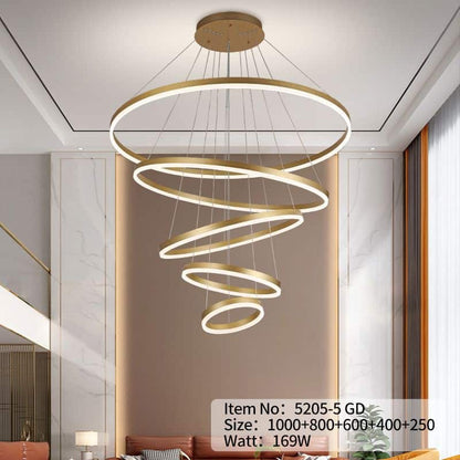 Lustra Led Aurie Xantes Rings 169×2w D1000×H2000mm