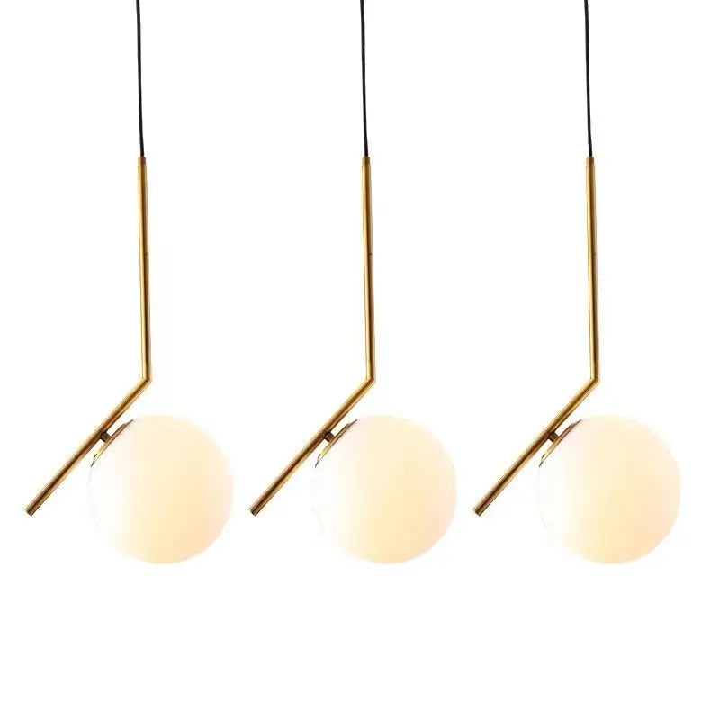 Lustra Suspendată Lelia, 3 Globuri Albe, 40W