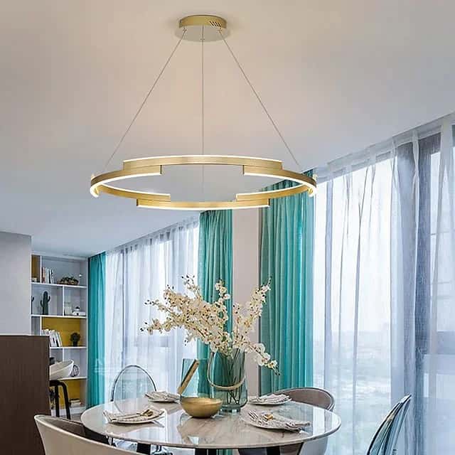 Lustra LED Altheia Gold Suspendata 120W Telecomanda