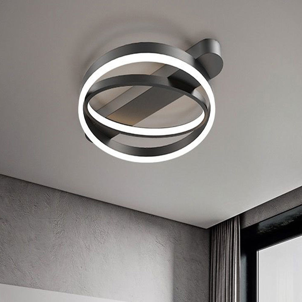 Lustra LED Evlina Black 2 cercuri 120W