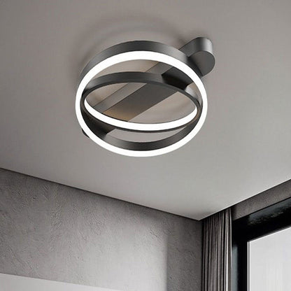 Lustra LED Evlina Black 2 cercuri 120W