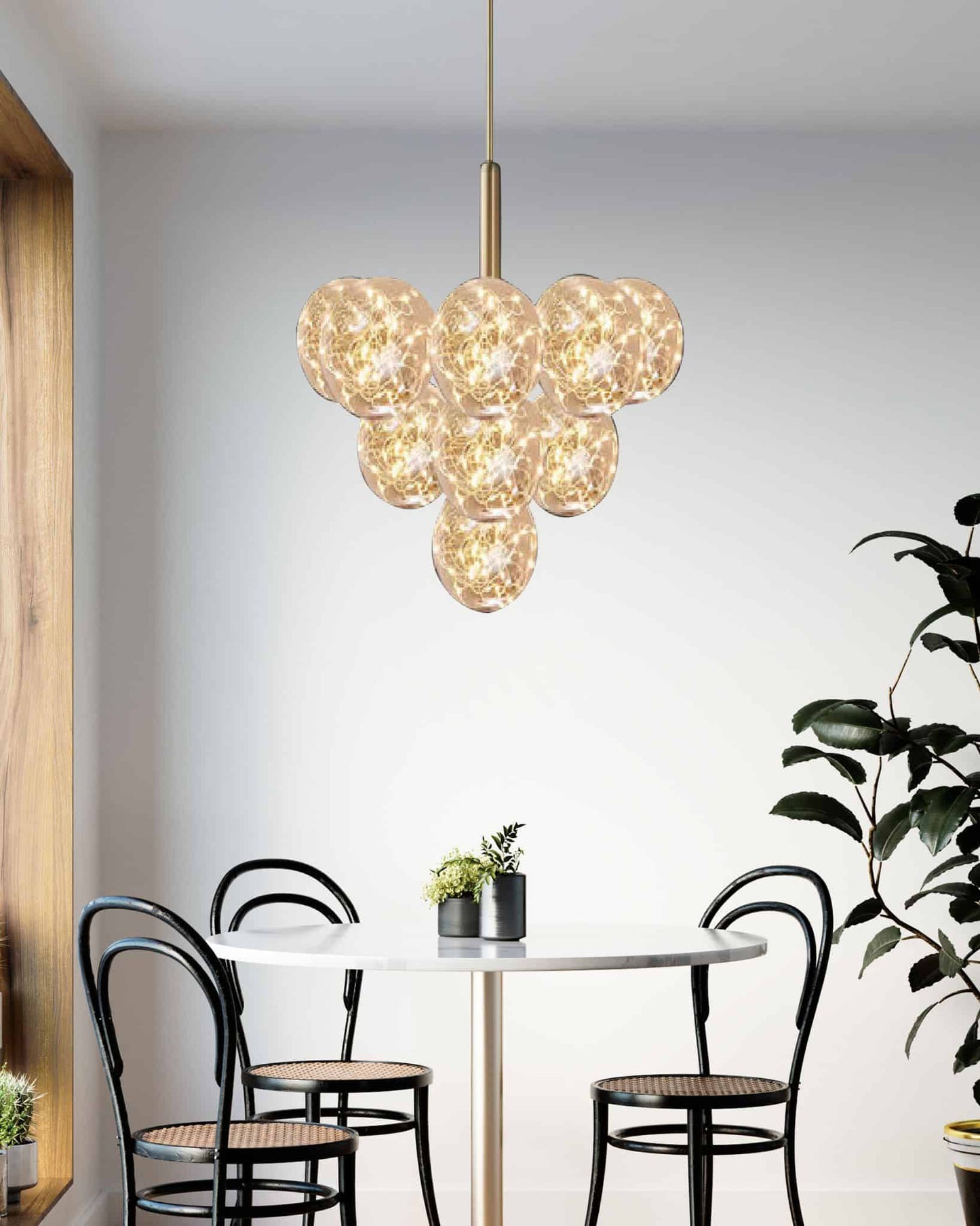Lustra Led Selenna 13 Globuri 90w 500×H1000mm