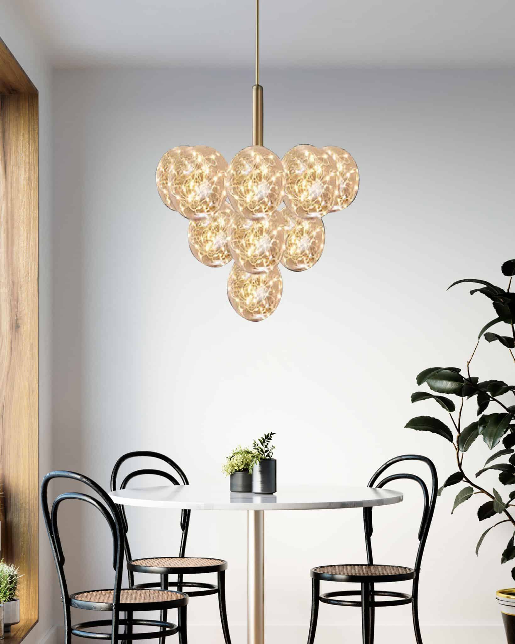 Lustra Led Selenna 13 Globuri 90w 500×H1000mm