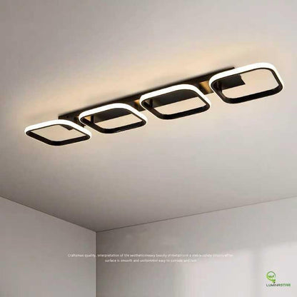 Lustra LED 4 Patrate Zaha 128w Telecomanda