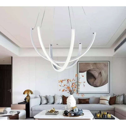 Lustra LED Alba Moderna Wifi 2.4G Intensitate reglabila