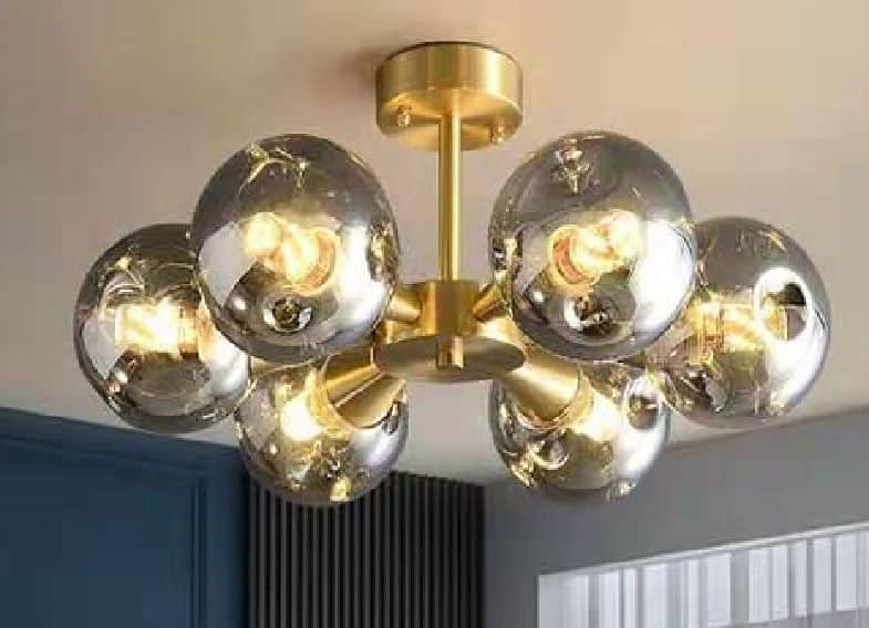 Lustra Led Aurie 5xE27 Abajur Fumuriu