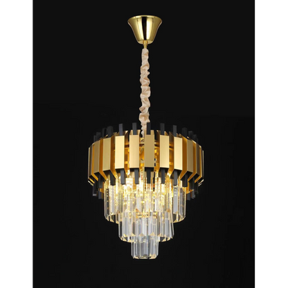 Candelabru Cristal Auriu Brisa 4xE14 D300mm
