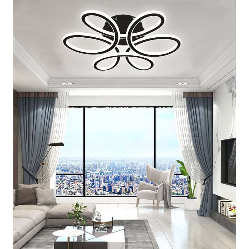 Lustra LED Neagra Journey cu Telecomanda, 230W