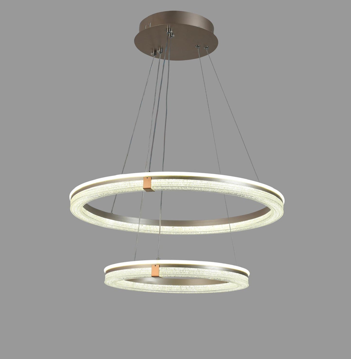 Lustra Suspendata LED Thaddeus D60CM+40CM, Telecomanda, Dimabil